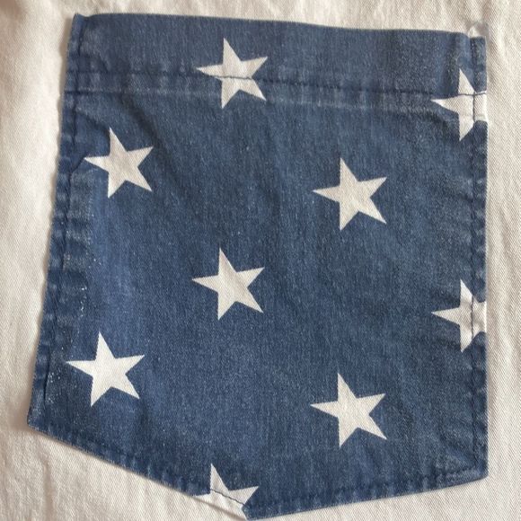 Red Head Shirt Mens Large Red White Blue Casual Short Sleeve American Flag - Picture 10 of 12